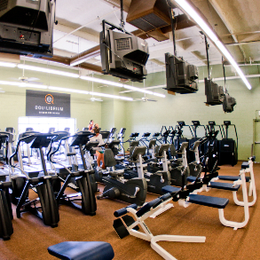 Fitness center interior